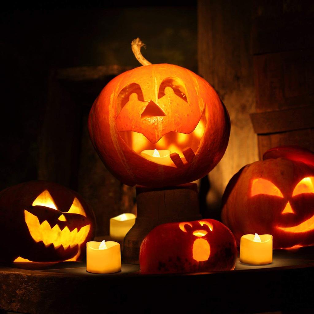 QBeau LED Candle Lights, Warm Light with Flickering Flame, Flickering Tealights, Flameless, Safe, Energy-Saving, Long-Lasting, Convenient, Stylish,