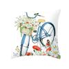 Flower and Grass Bicycle Pillow Cover for Home Ins Nordic Pillow Photo Small Fresh Cushion