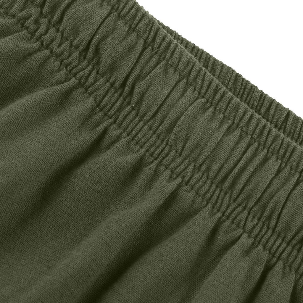 Мужская мода повседневные однотонные дышащие льняные свободные повседневные спортивные брюки