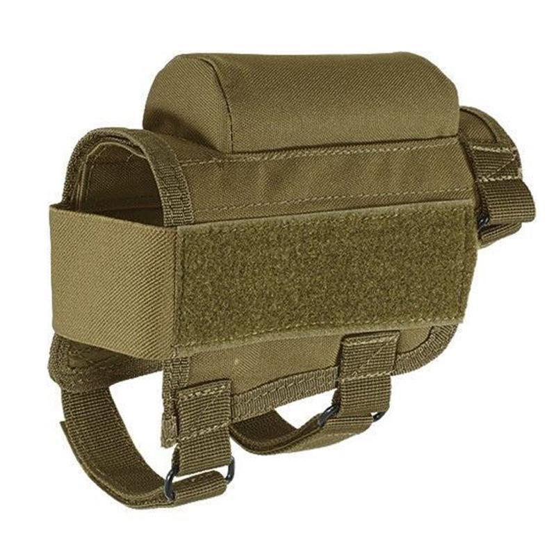 Camo Outdoor Butt Stock Rifle Cheek Rest Pouch Bullet Holder Adjustable Nylon Riser Pad Ammo Cartridges Bag for Hunting