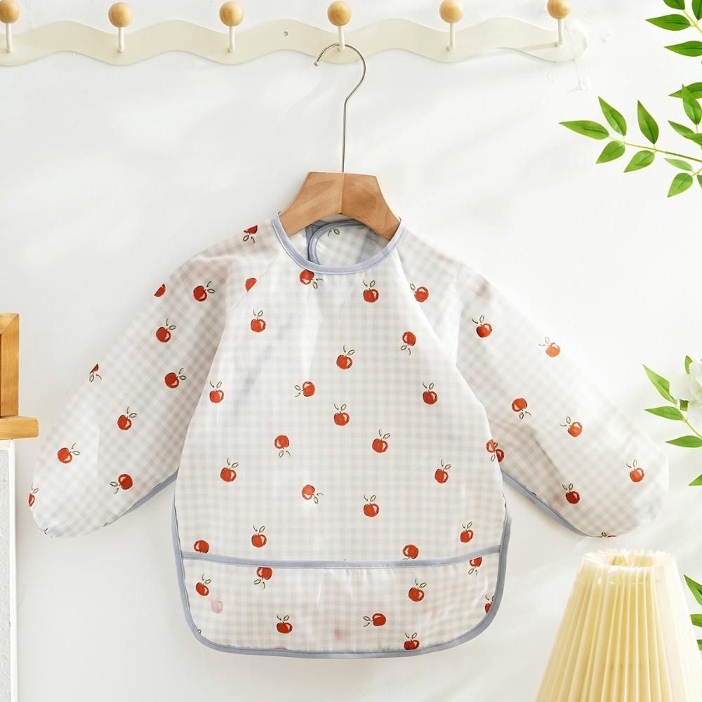 Washable Feeding Bib Long Sleeve Coveralls Bibs Portable Baby Bib Easy To Clean