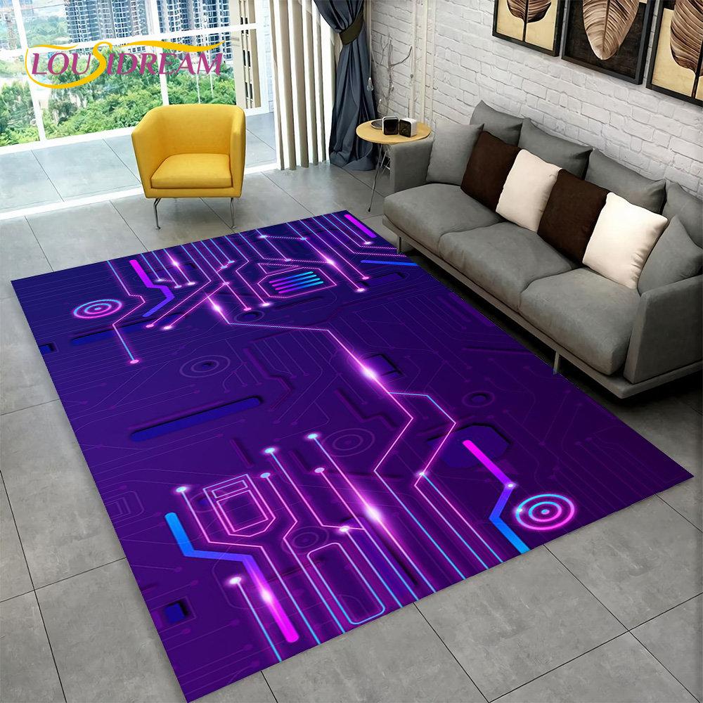 Коврик с 3D чипом, ковер для дома, гостиной, спальни, дивана, игровая комната, коврик для декора, детский игровой нескользящий напольный коврик