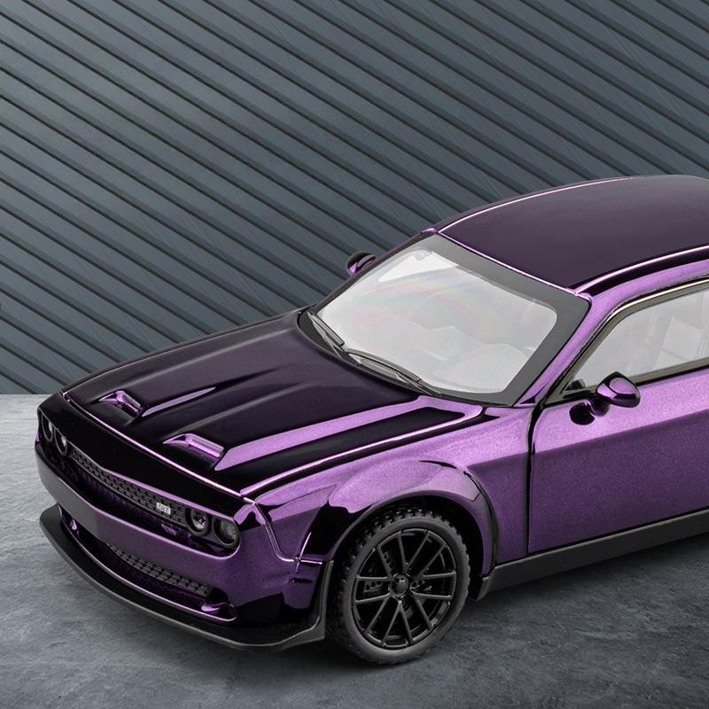 Моделирование 1:32 Hellcat Посеребренная версия Модель автомобиля из сплава Украшения Игрушки Украшение дома Коллекция хобби