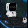 Мультяшный Робот с Большой Головой Цифровой Будильник 12/24Ч Повтор Таймер Обратного Отсчета Светодиодный Очаровательный Дисплей Эмодзи для Детского Стола Прикроватного Декора