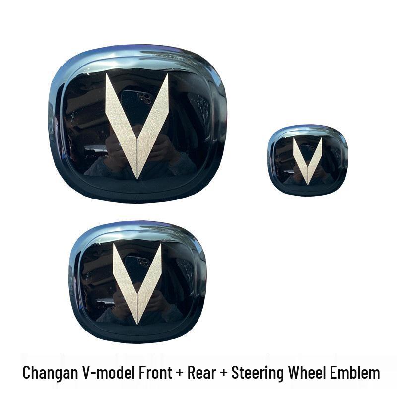 Наклейка с логотипом автомобиля Changan для UNI-V/K/T, EADO, CS75plus, CS35, CS55, CS85, Ruicheng - Черная Модификация.