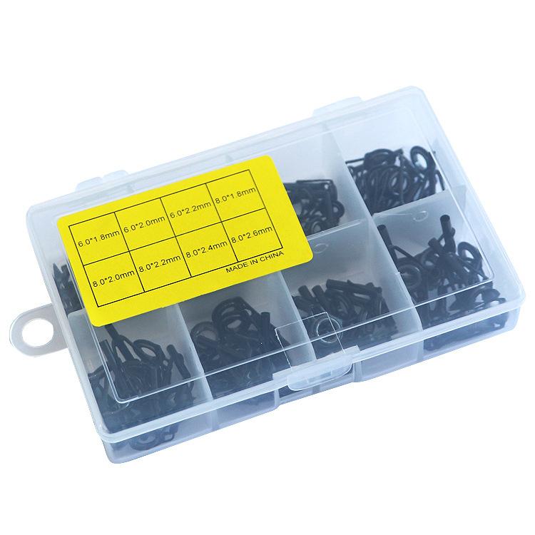 Sea Fishing Rod Front Guide Top Ring Line-Guiding Ceramic Rings 80-Piece Boxed Set Stainless Steel Leader Eyelet for Fishing