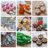 2-Pack Vintage Glass Buttons & Beads - Assorted Mini Charms for DIY Bracelet Necklace Making, Retro Craft Accessories Kit