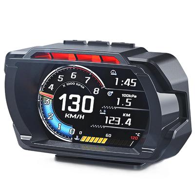GIGC OBD2 Метр со спидометром, тахометром, датчиком температуры воды, мультиметром и аварийным сигналом для мониторинга данных всех автомобилей (Японская версия)