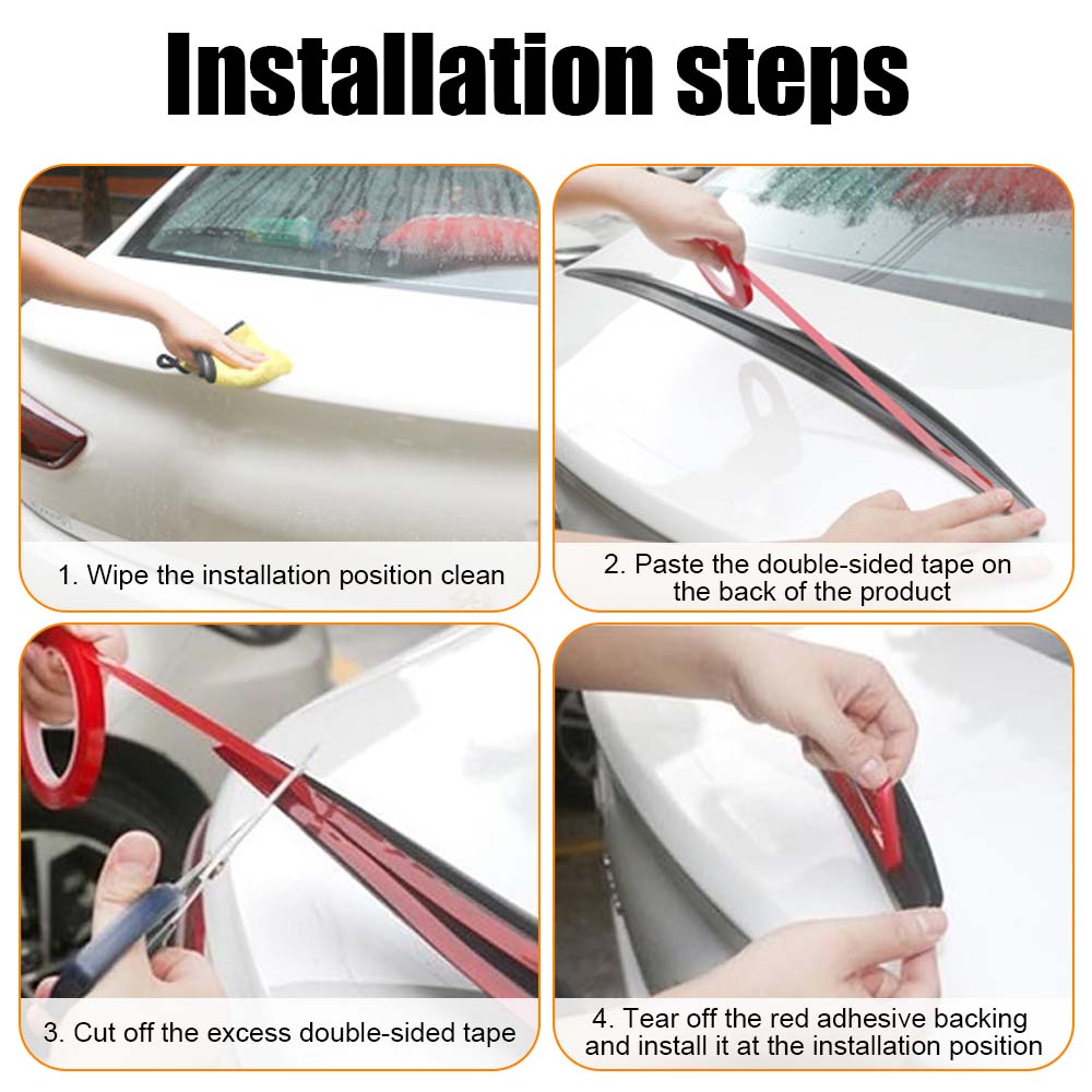 Задний спойлер багажника Увеличивает устойчивость при движении Снижает сопротивление ветра Универсальный для автомобилей Спойлер на крышку багажника Губа спойлера багажника