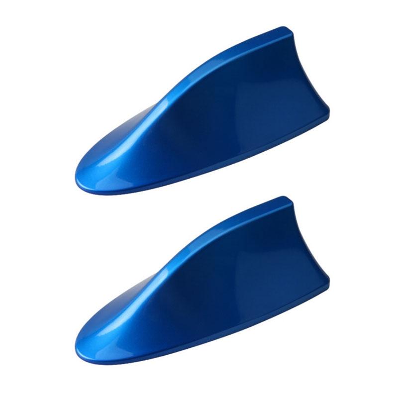 2pcs Car Shark Fin Antenna Cover Base Replacement Radio Signal Aerials Roof Exterior Accessories Decoration Car Styling