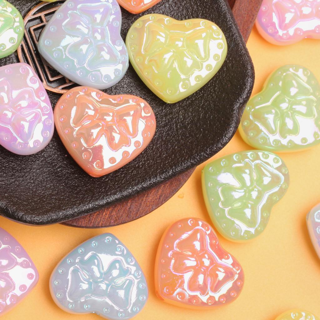 10 шт. 25*21,2 мм ярких цветов, модные акриловые сердечки-разделители, свободные бусины, ожерелье, серьги «сделай сам», аксессуары из материала с отверстием