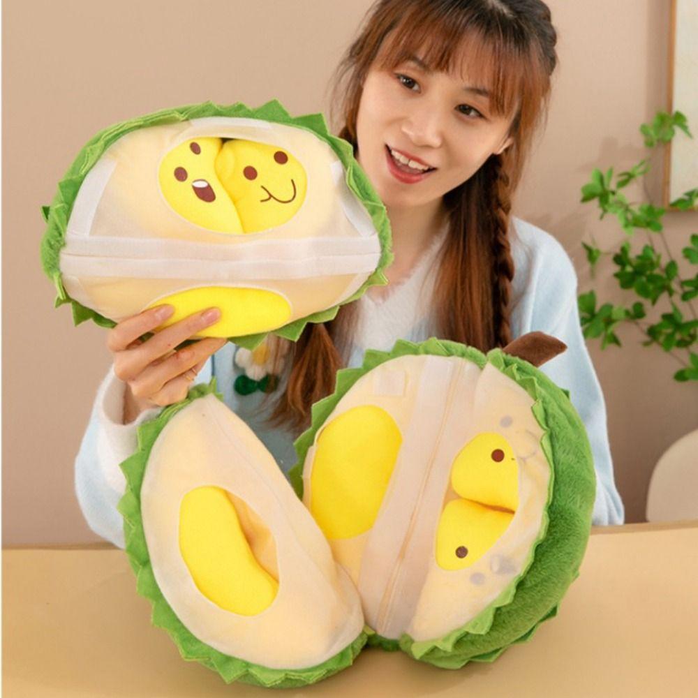 Fluffy Detachable Durian Plush Toy Collection Peeling Durian Plush Doll Boys Girls