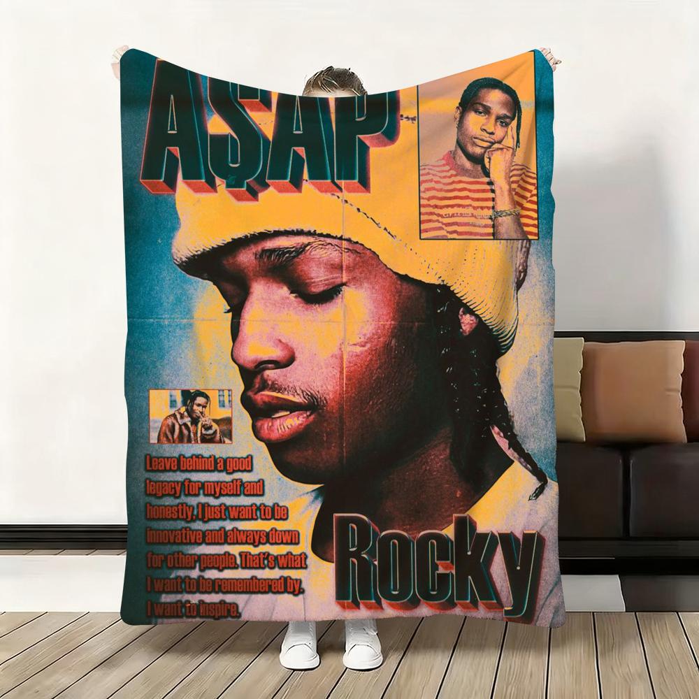 A$Aps R-Rocky A-Asap Плед-бросок Фланелевый Пушистый Мягкий Теплый Для кожи Покрывало Для дивана Кровати Офиса Дневного сна Зимний