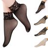 Black Pearl Summer Lace Fishnet Ankle Socks - Breathable, Invisible Plus Size Stockings
