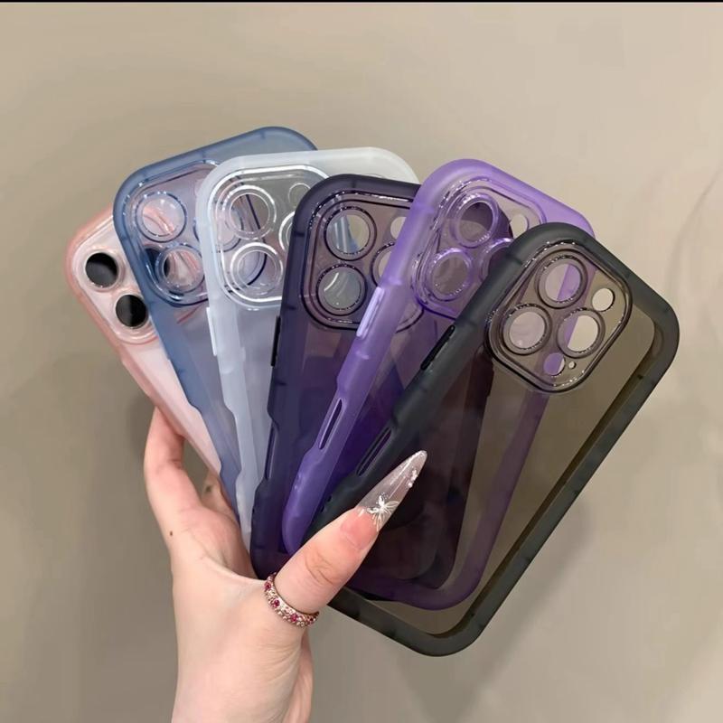 Soft Silicone Transparent Shockproof Phone Cases For iPhone 11 12 13 14 15 16 17 Pro Max Plus AIr Clear Bumper Back Cases Cover