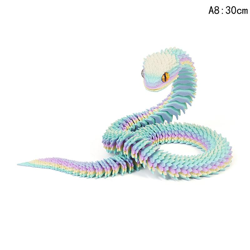 30 см 3D-печатная фигурка змеи 3D-печатные животные настольные аксессуары декор комнаты офисный стол забавный орнамент на тему года змеи