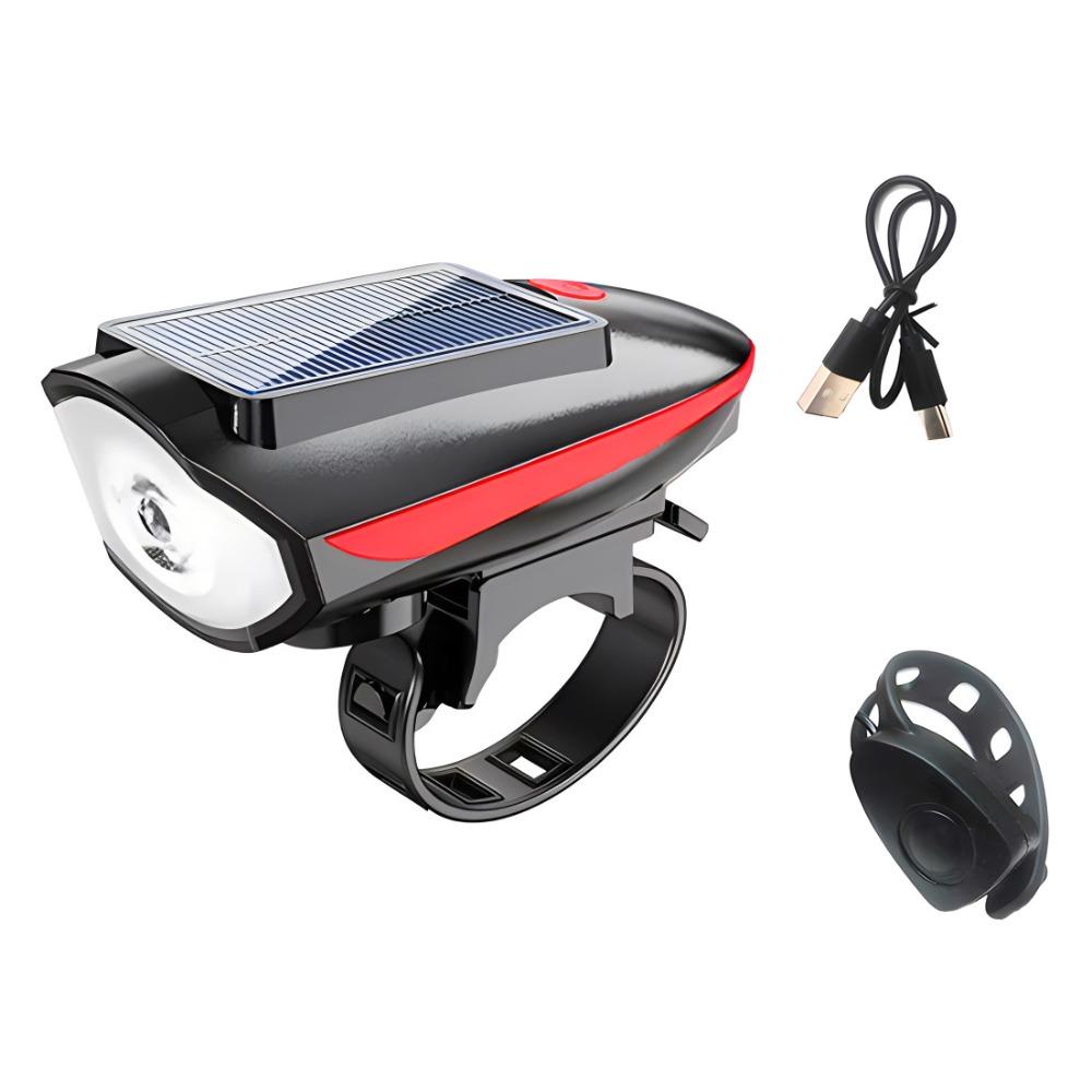 3 Modes Solar Bicycle Light Waterproof Night Riding Lamp LED Bike Front Lamp Balance Bicycle