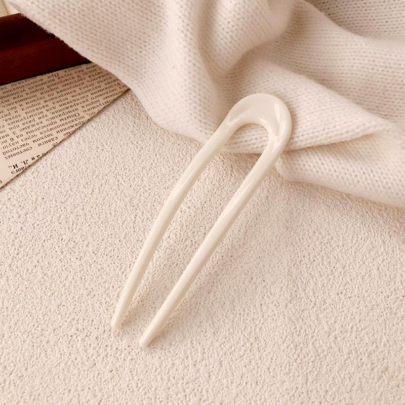 1 шт. Минималистичная заколка для волос U-образной формы, модные палочки для волос, женский пластиковый женский головной убор, аксессуары
