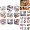 Изысканный 3D Миниатюрный Набор Мебели для Кукольного Домика со Светодиодной Подсветкой для Креативных Детей