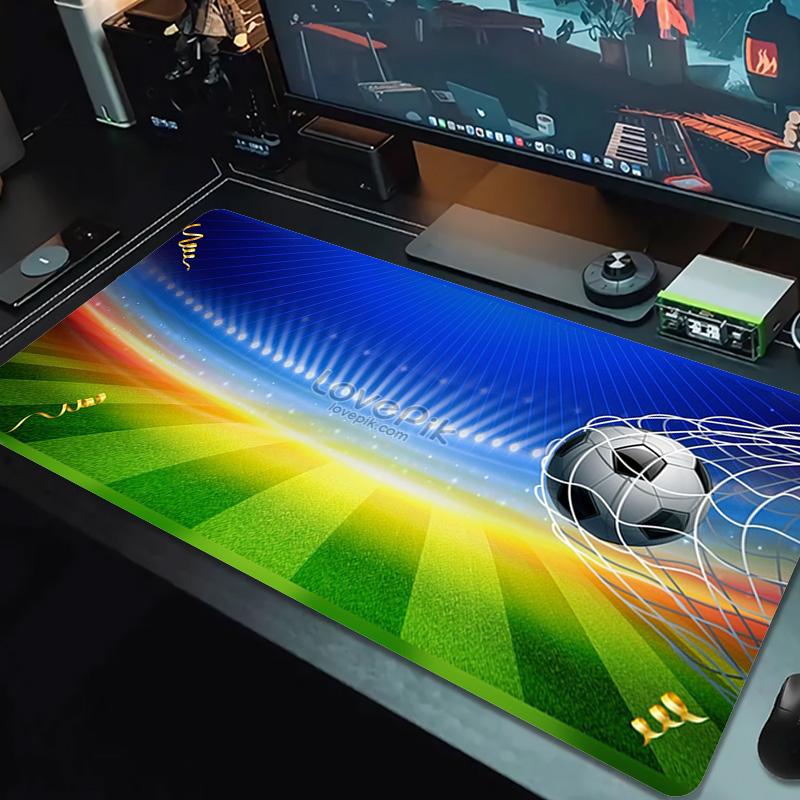 Soccer Color Mouse Pad Large Gaming Table Cushion Non-slip Laptop Tablet Big Mousepad XXL Mat Mini PC Playmat With Lock edge