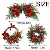 DIY Artificial Christmas Wreath Realistic Pine Cone Wall Hanging Floral Wreath  Household
