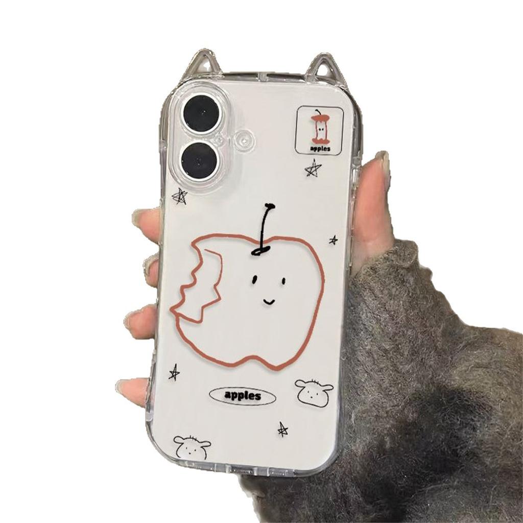 Чехол для мобильного телефона из ТПУ с кошачьими ушками, противоударный чехол-подушка безопасности для iPhone14 для Apple 15promax, противоударный чехол для мобильного телефона