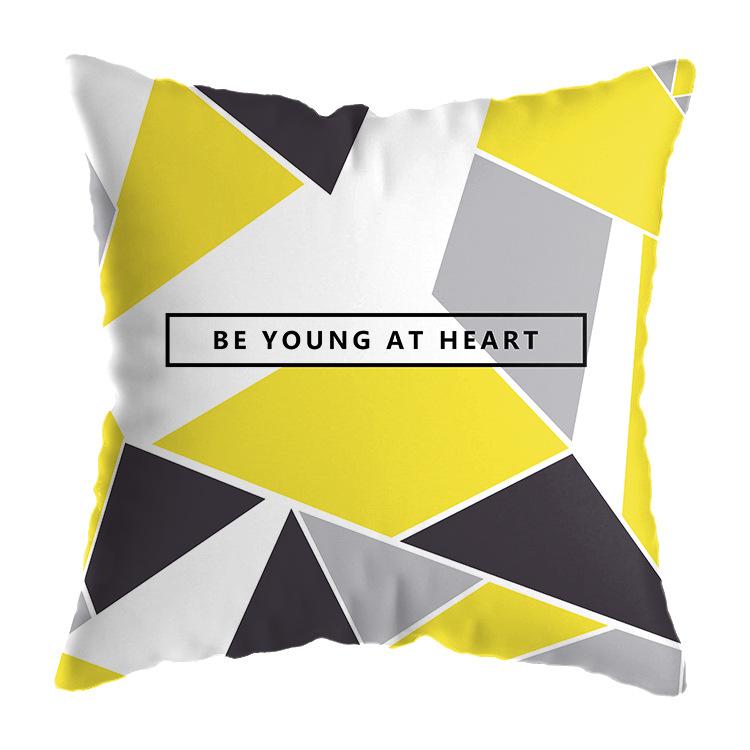 Наволочка с геометрическим рисунком, абстрактная подушка, короткая плюшевая подушка для дома, дивана-кровати, офиса