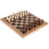 3 In 1 MultiFunctional Folding Wooden Chess Checkers Board Game Portable Draughts Set
