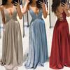 Floor-Length Formal Dress Popular Lady Adjustable Strap Low Cut Backless Strap Formal Dress