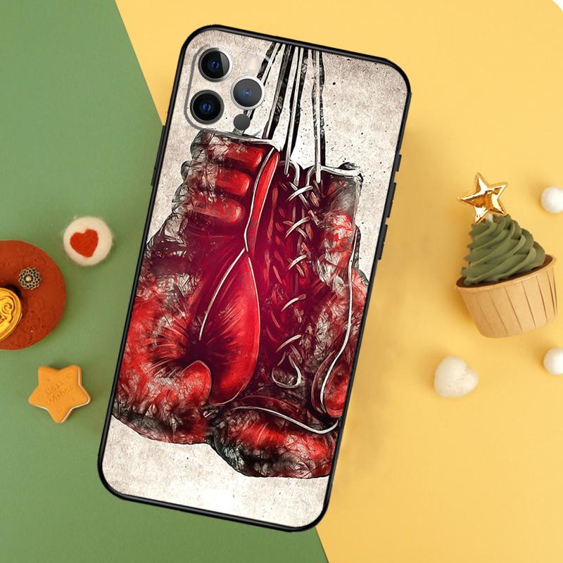Boxing Gloves Phone Case For iPhone 17 17Air 16 16E 15 14 13 12 11 Pro Max 12 13 Mini Shockproof Cover