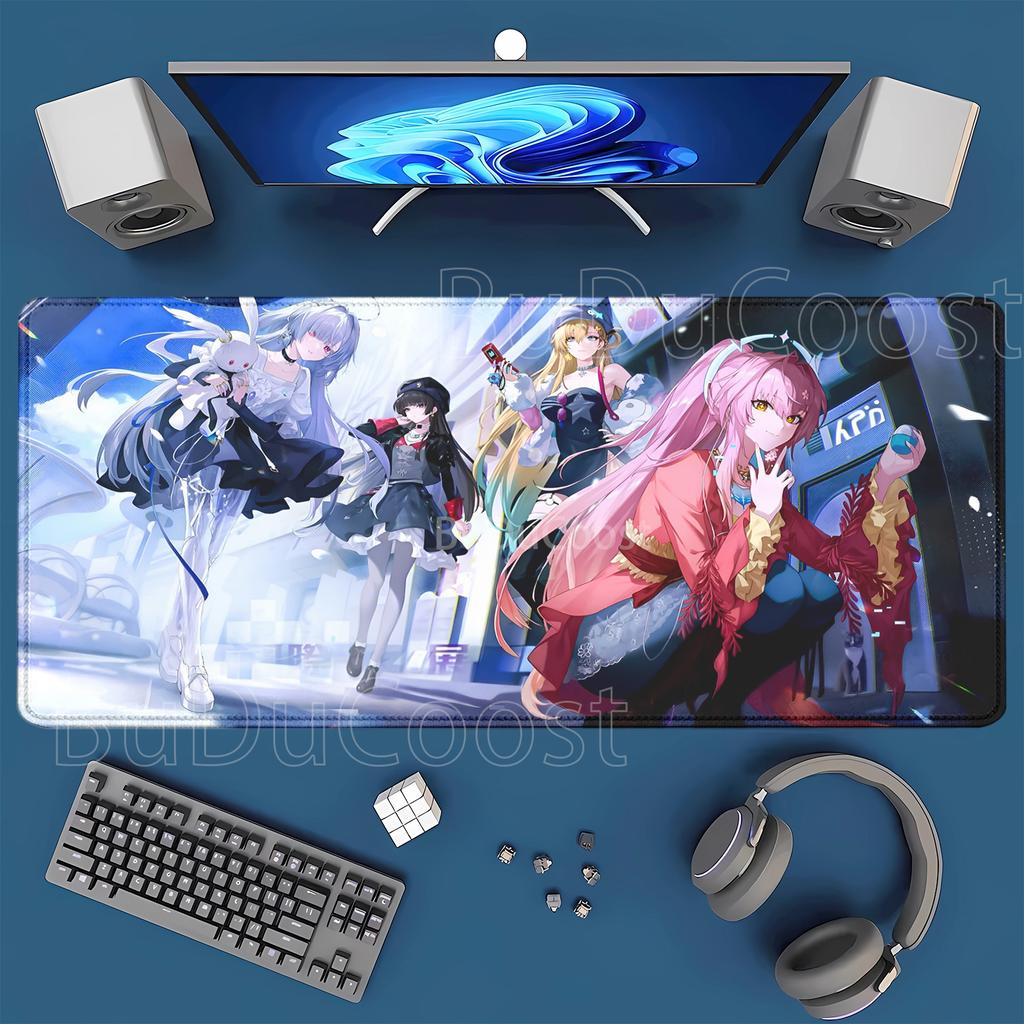 Aemeath Wuthering Waves Mousepad Computer Gaming offices keyboard Mouse Pad Anime Nonslip Rubber HD Printing xmm Desk Mat