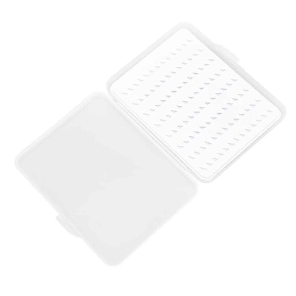 Коробка для крючков для нахлыста Губка Водонепроницаемая Коробка для крючков для нахлыстовой рыбалки Прозрачная крышка Коробка для приманок для нахлыстовой рыбалки Для рыболовных снастей М