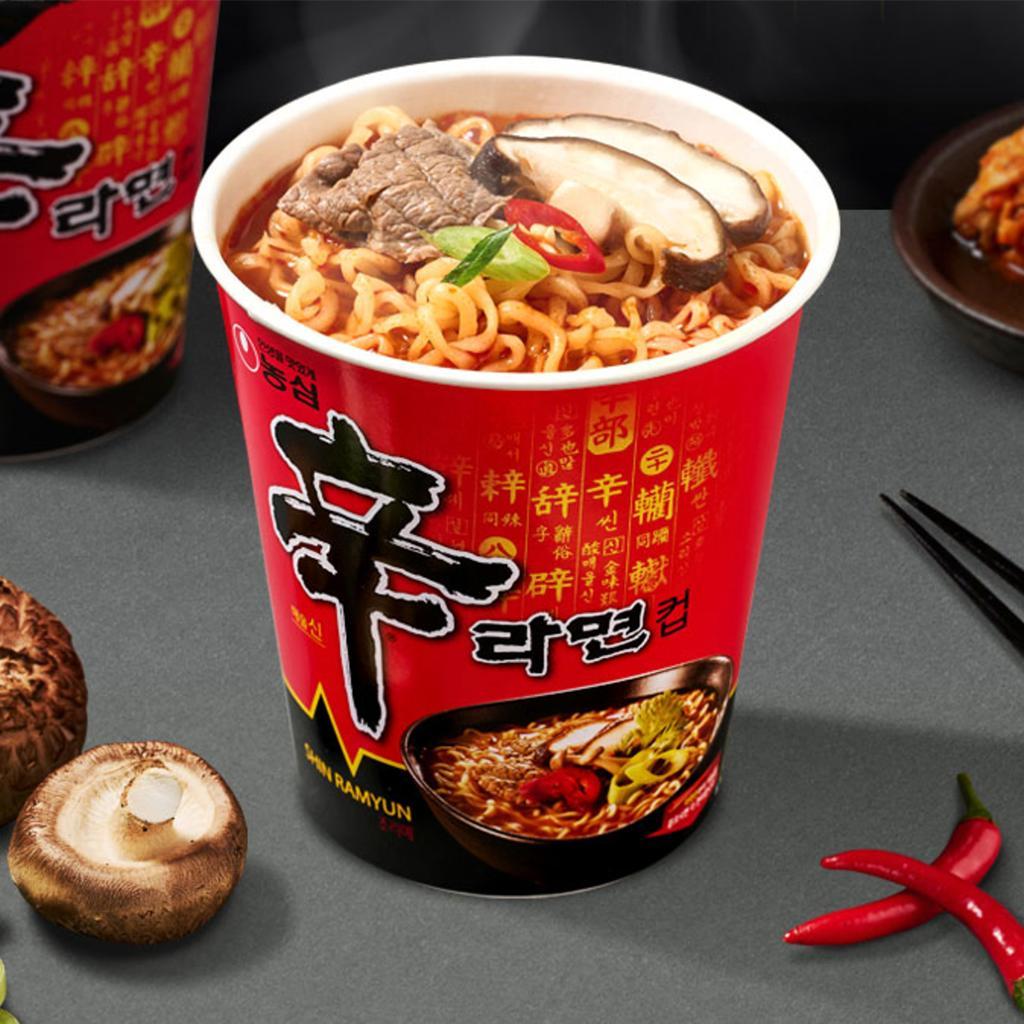 Лапша быстрого приготовления Nongshim Shin Ramyun в стаканчике / пакетике / без обжарки, Корейская лапша, Kfood, Аутентичная корейская еда
