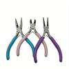 3pcs/set Jewelry Pliers Color Multi-function Needle Nose Pliers Diagonal Nose Pliers Round Nose Pliers DIY Handmade Mini Jewelry Pliers