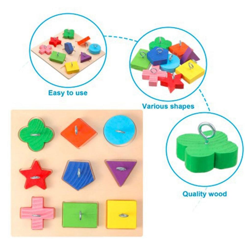 IQ Training Educational Interactive Intelligence Colorful Parrot Bird Toys Wooden Block Puzzles