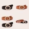 Elegant Faux Leather Belt For Women With Alloy Buckle For Office And Casual Wear