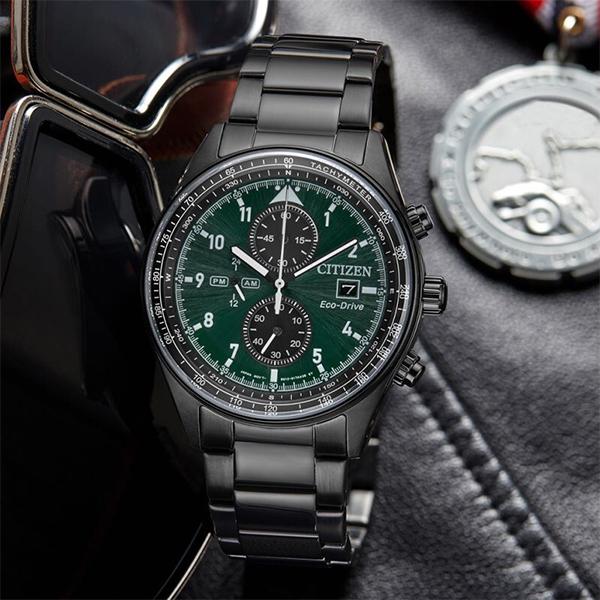 Citizen Часы серии Eco-Drive из нержавеющей стали с корпусом BIP, хрустальным стеклом, солнечным кварцевым механизмом, унисекс, черные CA0775-87X