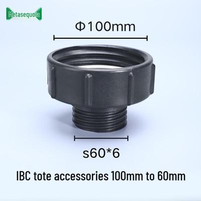 Адаптер для клапана IBC-контейнера: Бабочковый и задвижка 3" на 2" DN100 на S60 с крупной резьбой.