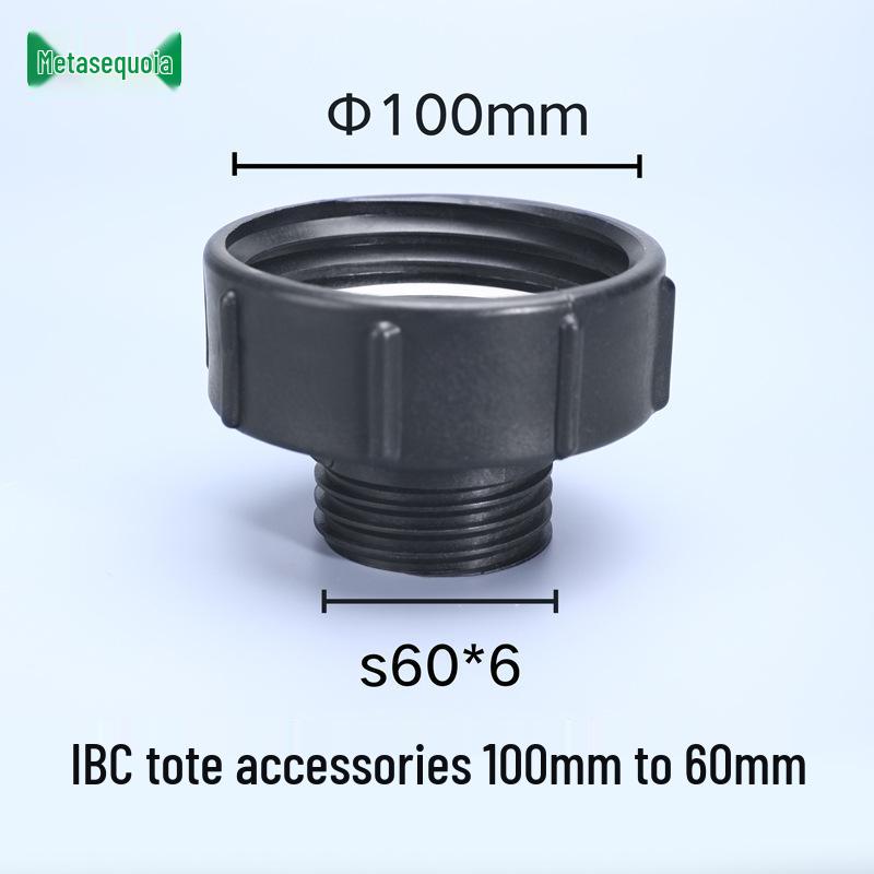 Адаптер для клапана IBC-контейнера: Бабочковый и задвижка 3" на 2" DN100 на S60 с крупной резьбой.