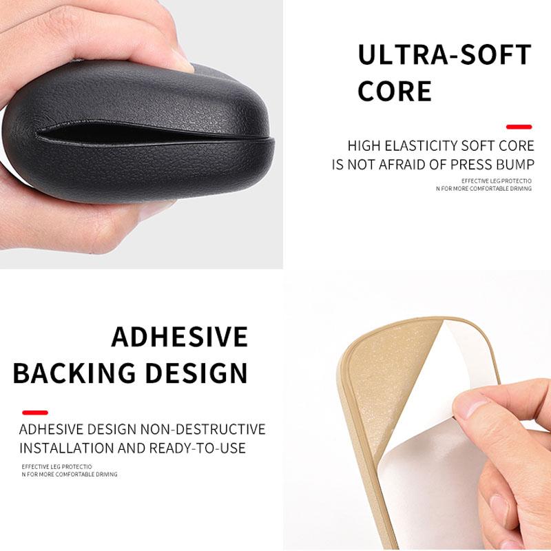 Car Protective Pad Knee Rest Pad Auto Interior Armrest Pad for Door Central Console Side Protective Pad Leather Soft Relax Pads
