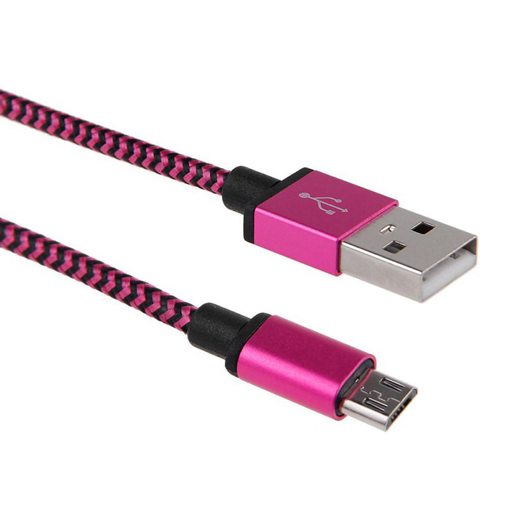 Зарядный кабель Micro USB для Android с прочным нейлоновым плетением для передачи данных и быстрой зарядки смартфона