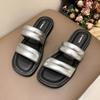 Fashion Summer Fashion Slip-on Casual Outdoor Beach Women Flip Flops Designer New Soft Bottom Leather Women's Slippers Shoes