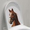 Милые наклейки на стену с животными Лошадь Наклейки на унитаз Декор для ванной комнаты Самоклеящиеся виниловые наклейки для дома Детской комнаты Детской Съемные Отклеивающиеся