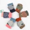 Winter Warm Thickening Wool Gloves Knitted Flip Fingerless Flexible Exposed Finger Thick Mittens for Men Women