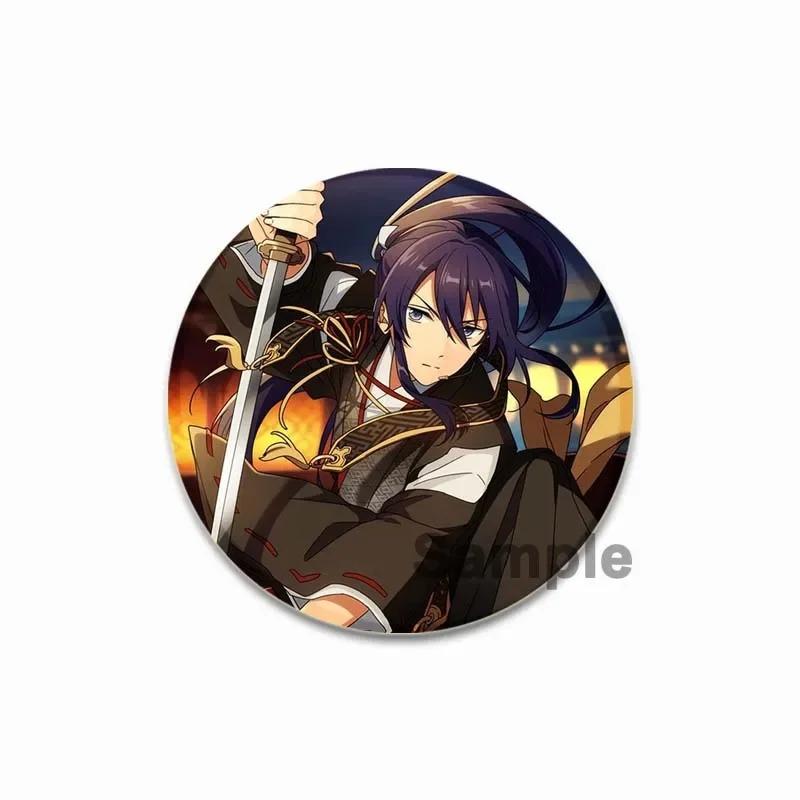 32/44/58MM Tinplate Brooch Ensemble Stars SOUMA KANZAKI Round Pins Cute Cartoon Badge for Backpacks Clothing Accesoory Jewelry
