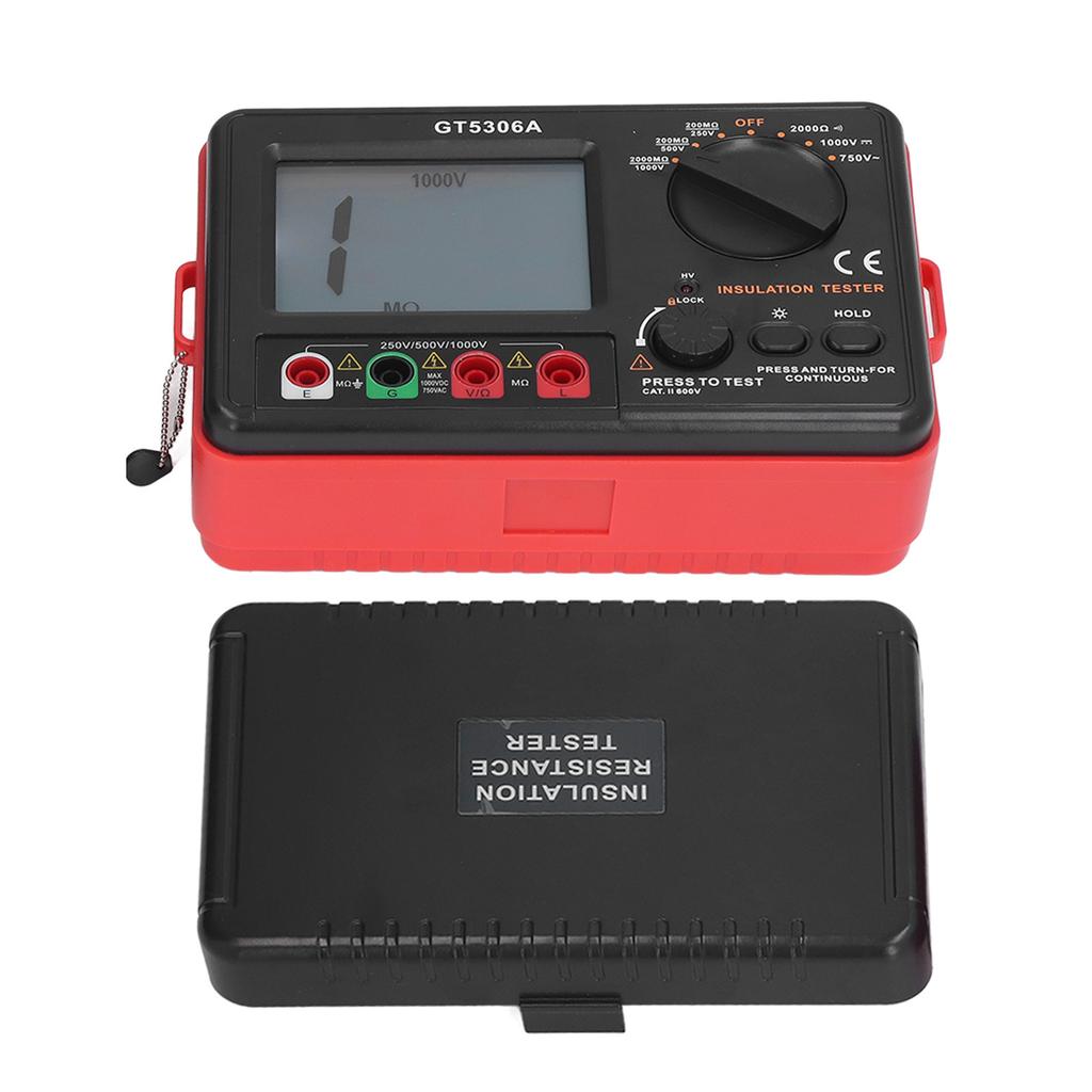 GT5306A Insulation Resistance Tester Digital Megohm Meter 250V 500V 1000V Earth Resistance Meter