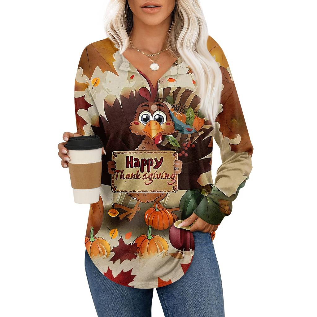 Женский модный топ с длинными рукавами в стиле ретро с принтом