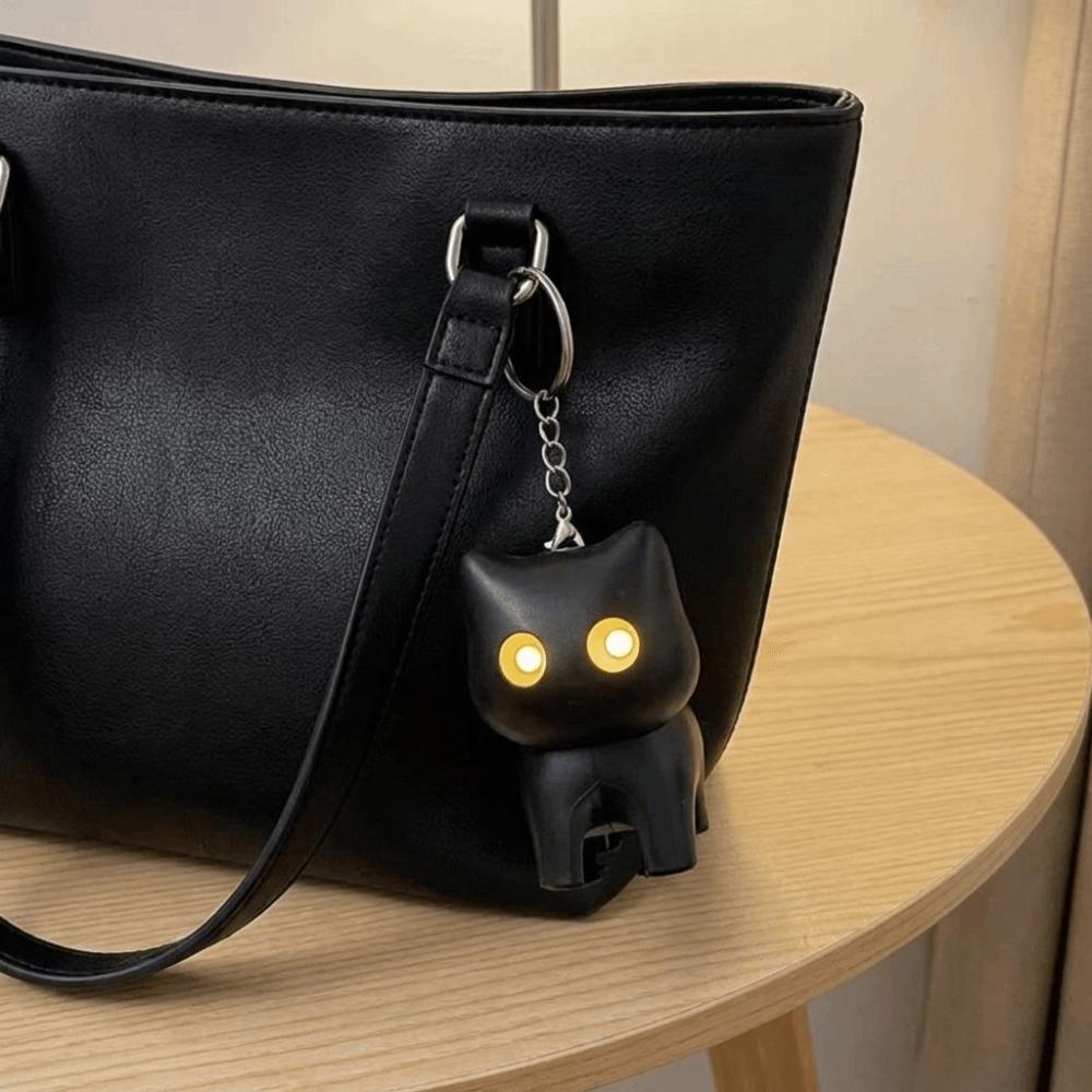 Sound Effects Cat Night Light Keychain Portable Car Ornament Backpack Accessory