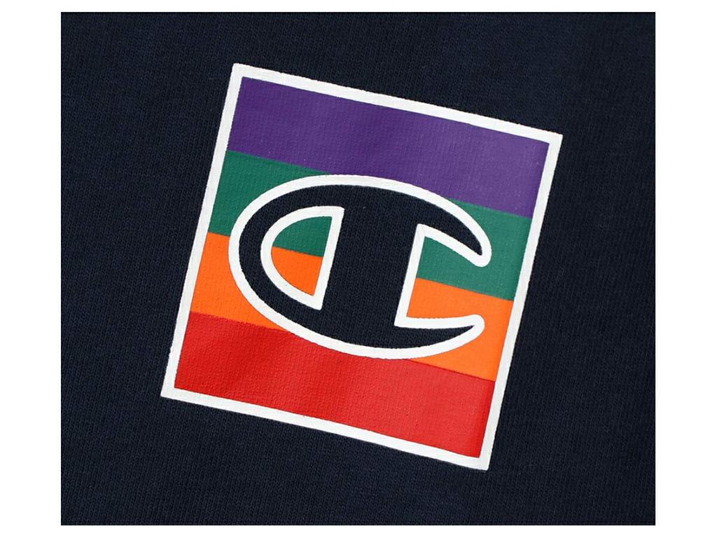 Champion Short Sleeve Graphic Logo Back Jock Size M Men's T-Shirt, 100% Cotton, Print, Print, Tag, Navy, (C3-Q302)