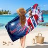 Erling Haaland Custom Beach Towel, Personalized Name Text Print, Football Logo Soft Quick‑Dry Towel Holiday Gift